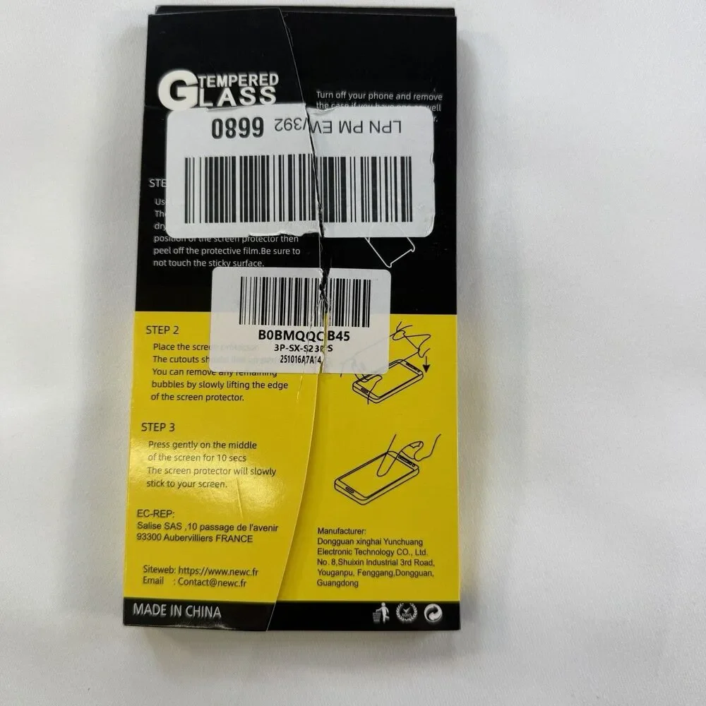 NEW'C 3 Pack Designed for Samsung Galaxy S22 5G, Screen Protector Tempered Glass
